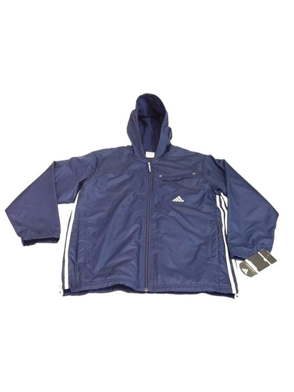 Adidas ClimaProof Wind Jacket Men’s S Blue Hooded Full Zip Training NWT New with